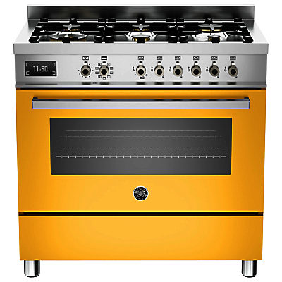 Bertazzoni Professional Series 90cm Dual Fuel Single Range Cooker Yellow Bertazzoni Professional Series 90cm Dual Fuel Single Range Cooker Yellow
